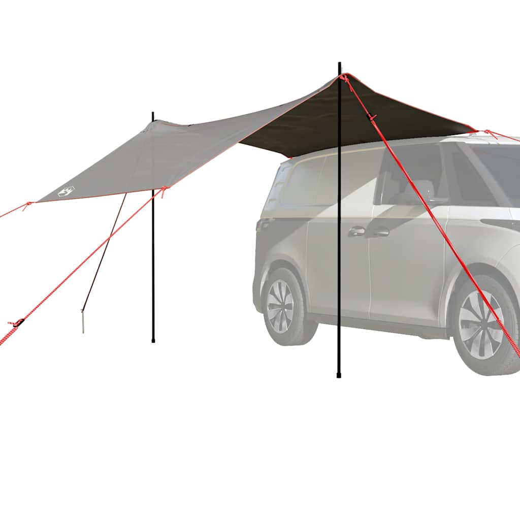 Vidaxl Autotent impermeabile grigio e arancione