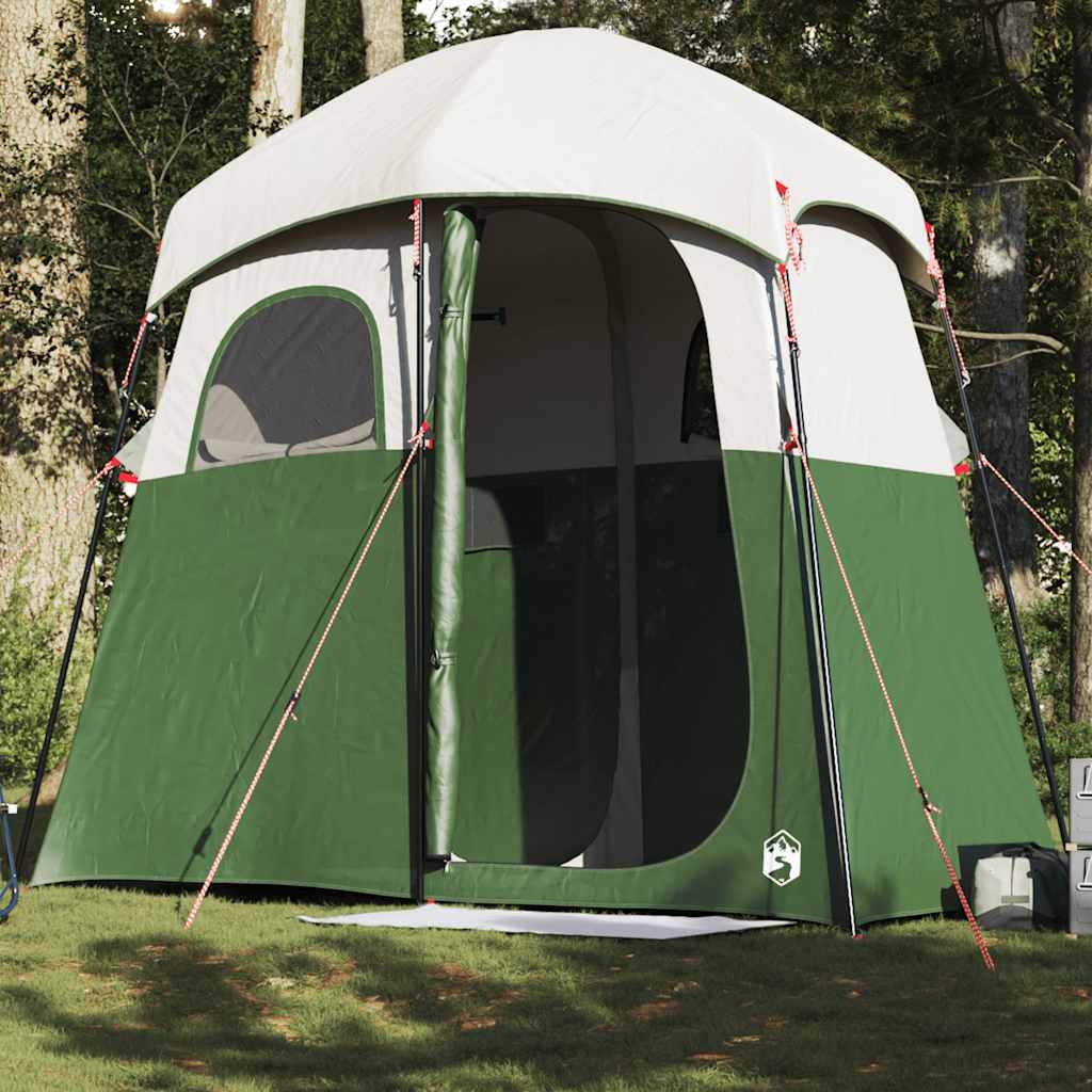 Vidaxl Shower Tenda per 2 persone impermeabile verde