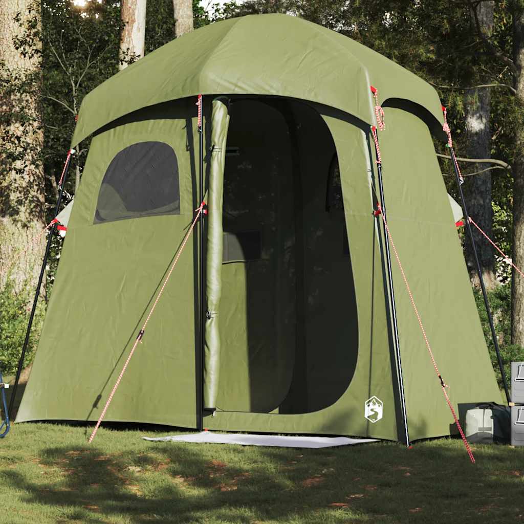 Tienda de ducha Vidaxl 2 personas Green de oliva impermeable