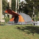 VidaXL Tunnelzelt 8-Personen wasserdicht Grau und Orange