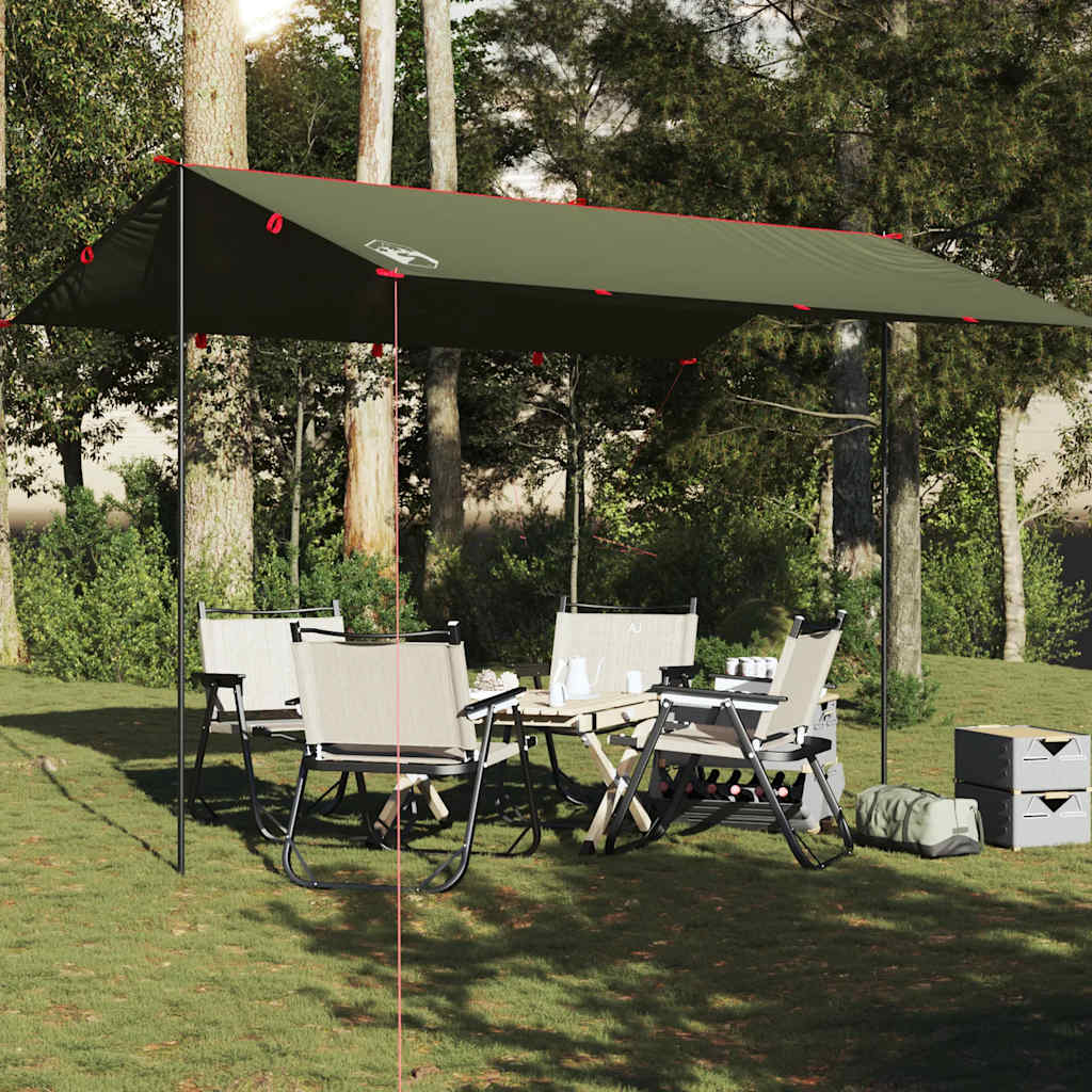 Vidaxl Camping Canopy Waasserdicht 406x306 cm Olive Gréng