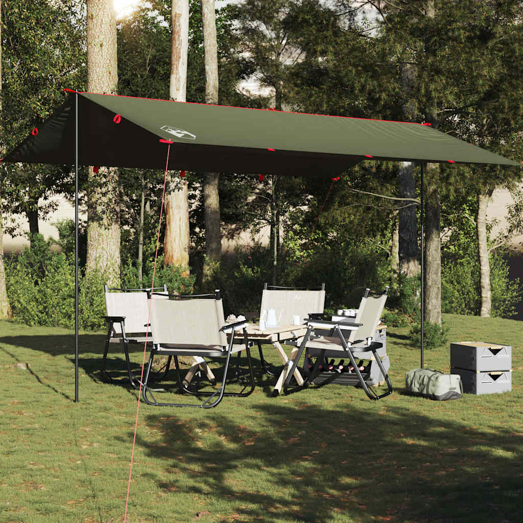 Vidaxl Camping Canopy Waasserdicht 506x306 cm Oliven gréng