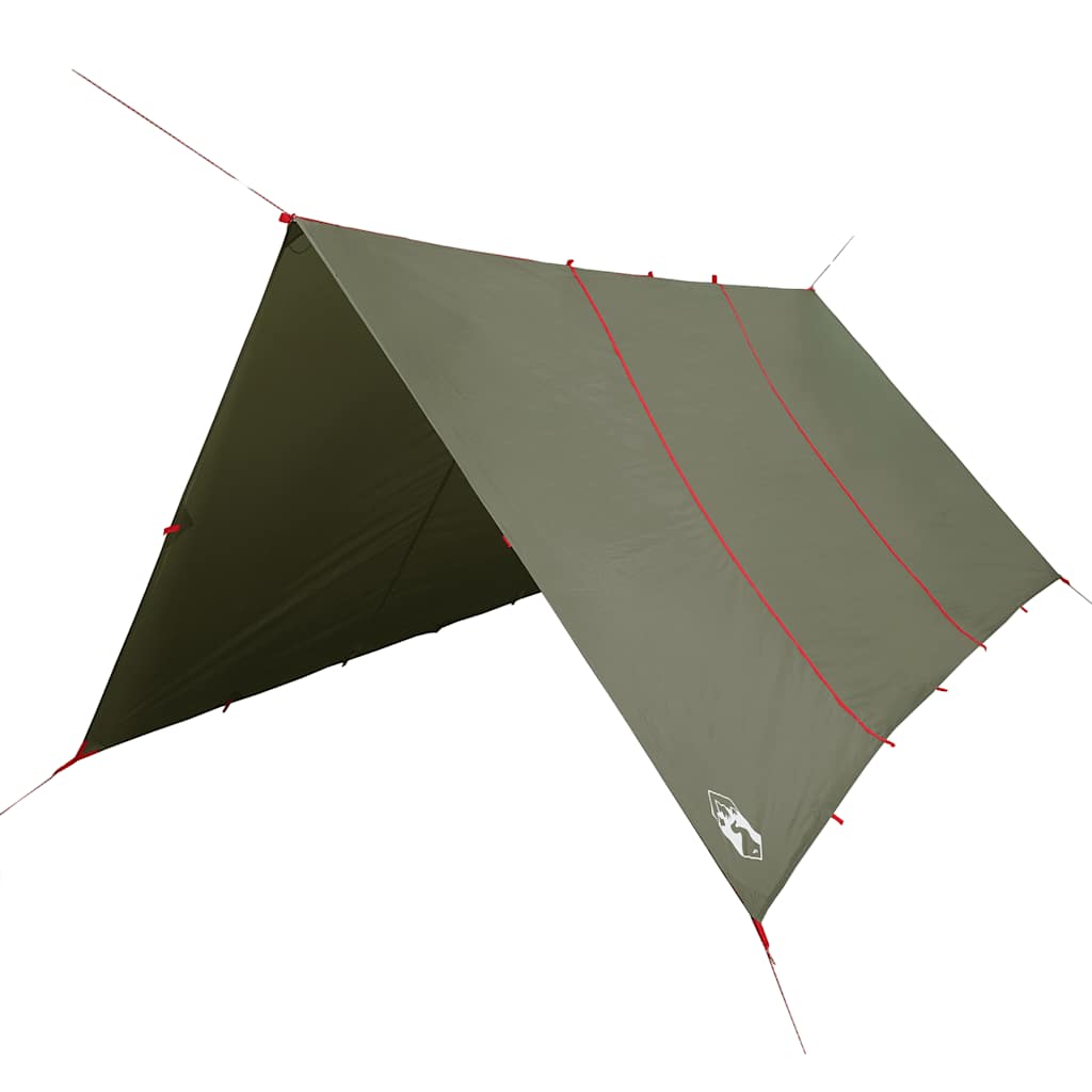 Vidaxl Camping Canvas Waterproof 451x420 CM Olive Green