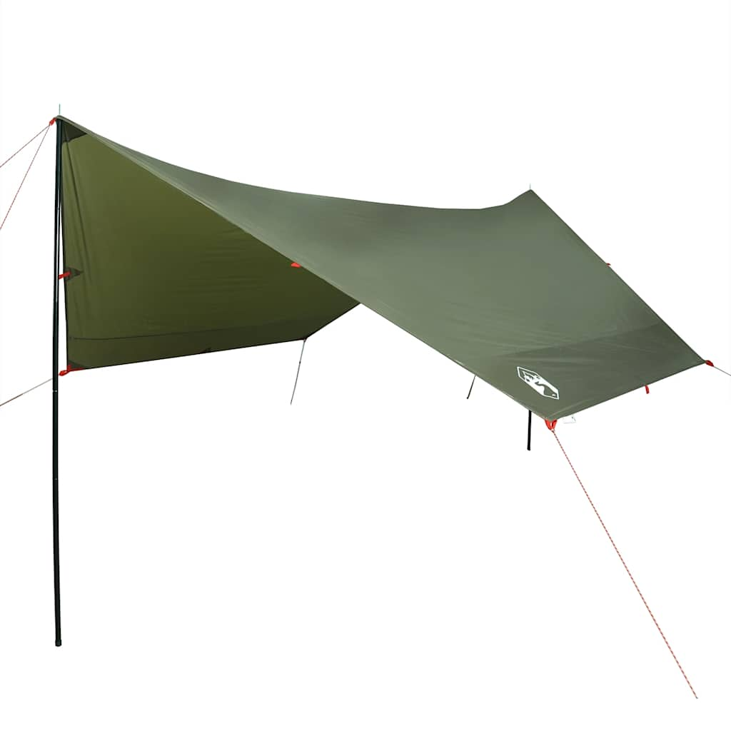 Vidaxl Camping Canopy Waterproof 438x376x212 cm de oliva verde