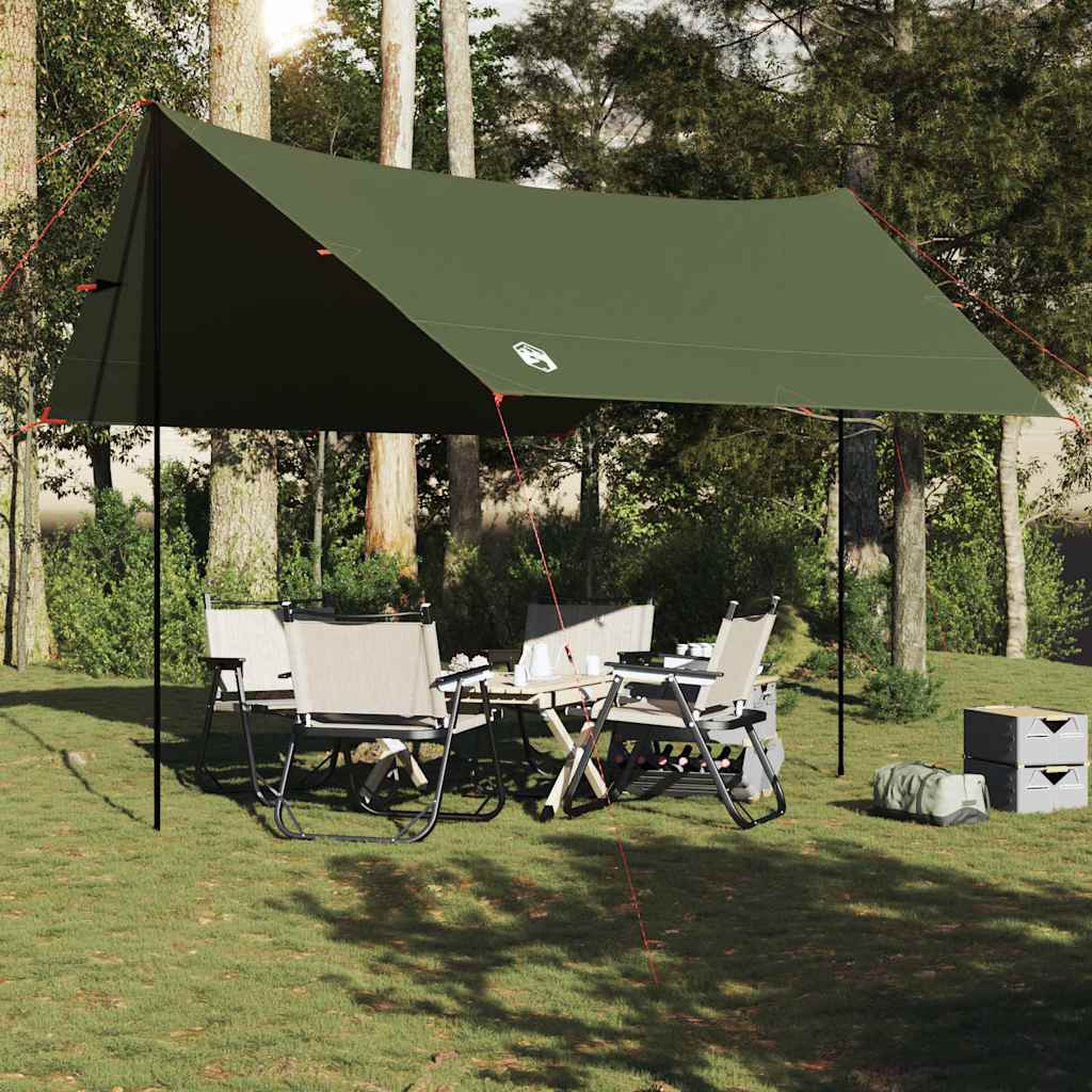 Vidaxl Camping Canopy Vandtæt 462x306x211 cm olivengrøn