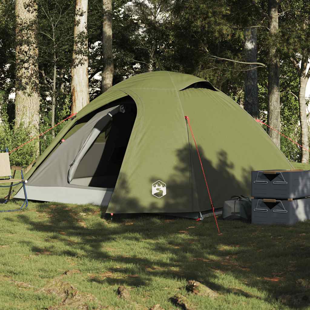 Vidaxl Dome tent 4-person waterproof olive green