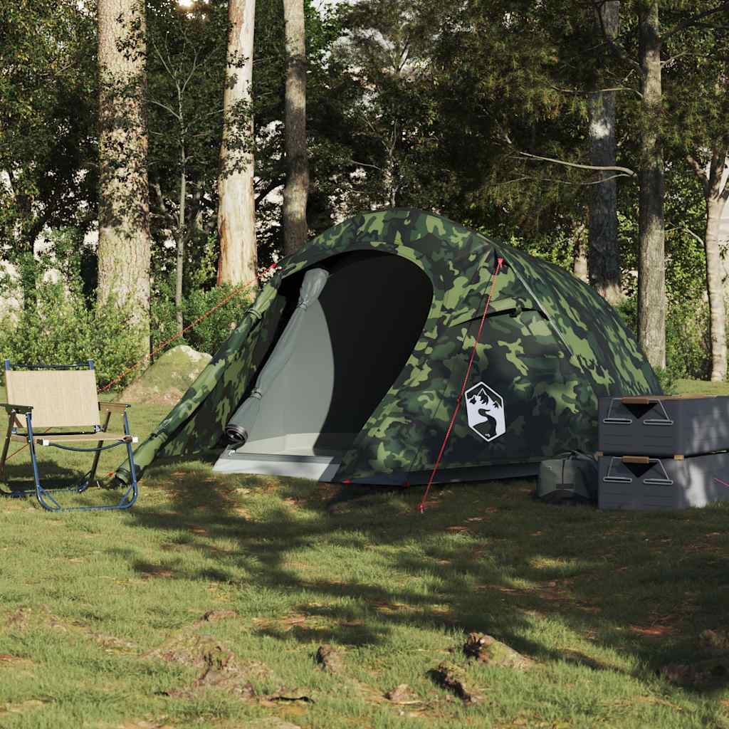 Vidaxl Tunnel Tenda 3 persone camuffato impermeabile