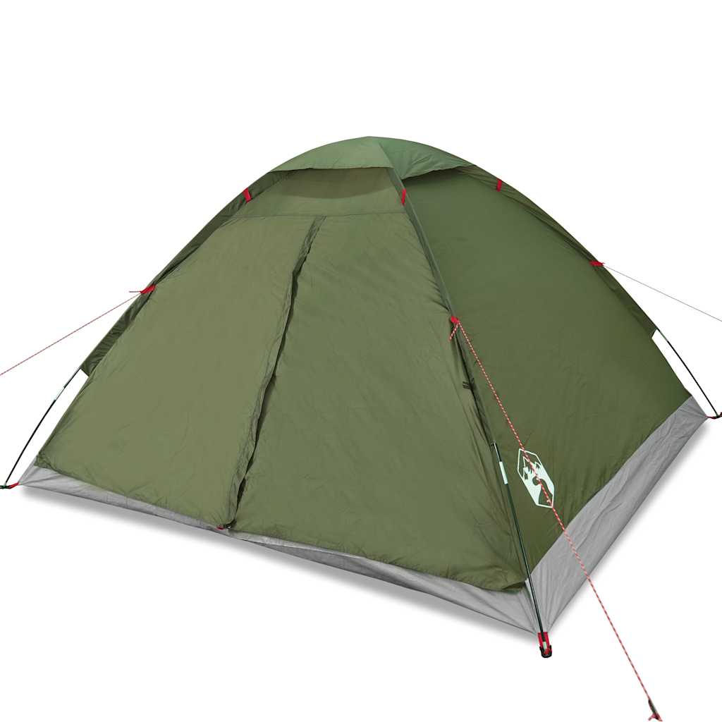 Vidaxl Dome Stan 4-Person Waterproof Olive Green