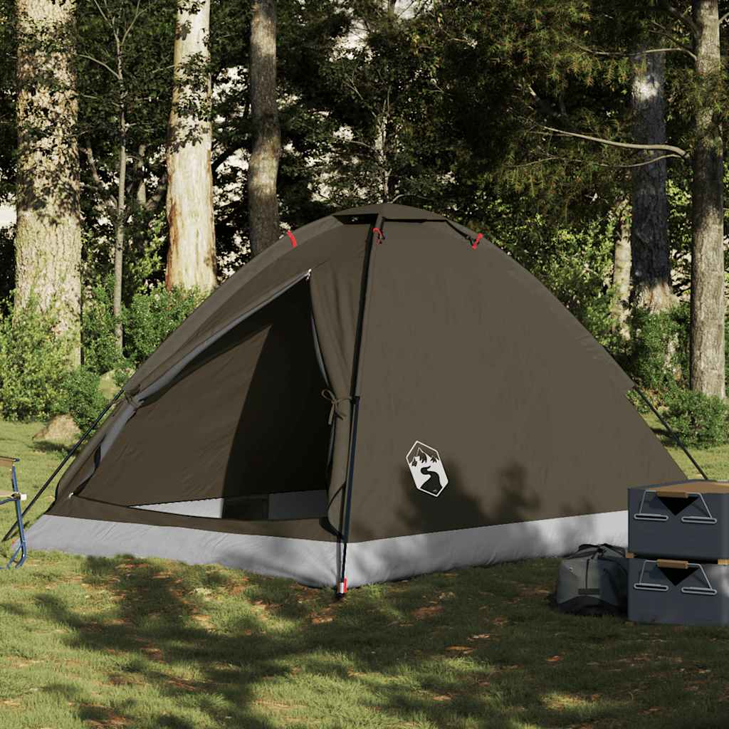 Vidaxl Dome telt 4-person vanntett brun