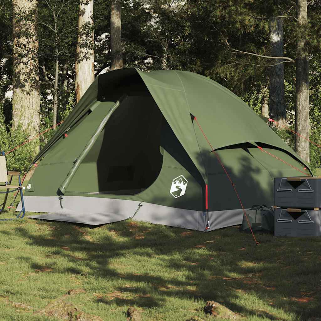 Vidaxl Dome tent 2-person waterproof olive green