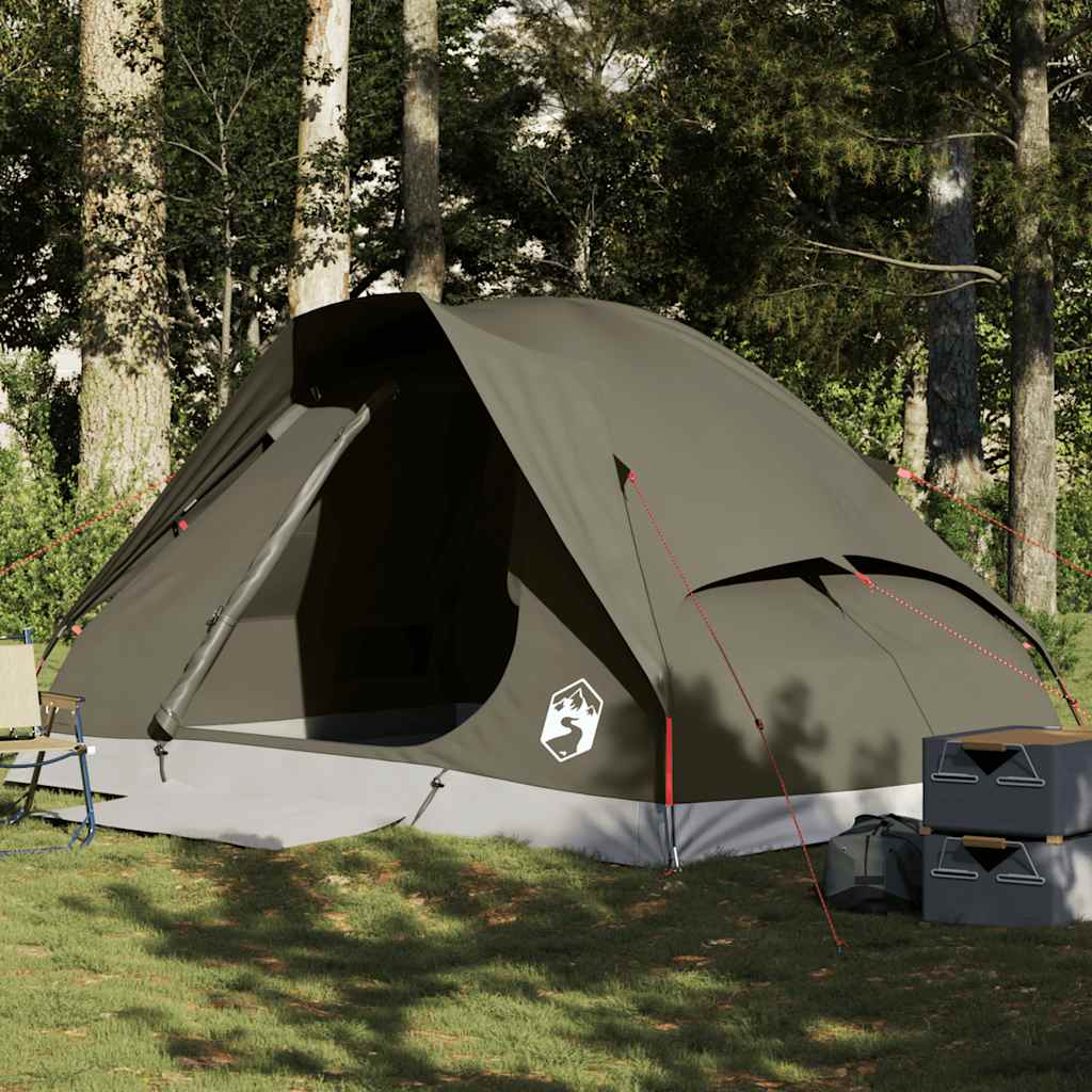 Vidaxl Dome Tent 4-Persona impermeable marrón impermeable