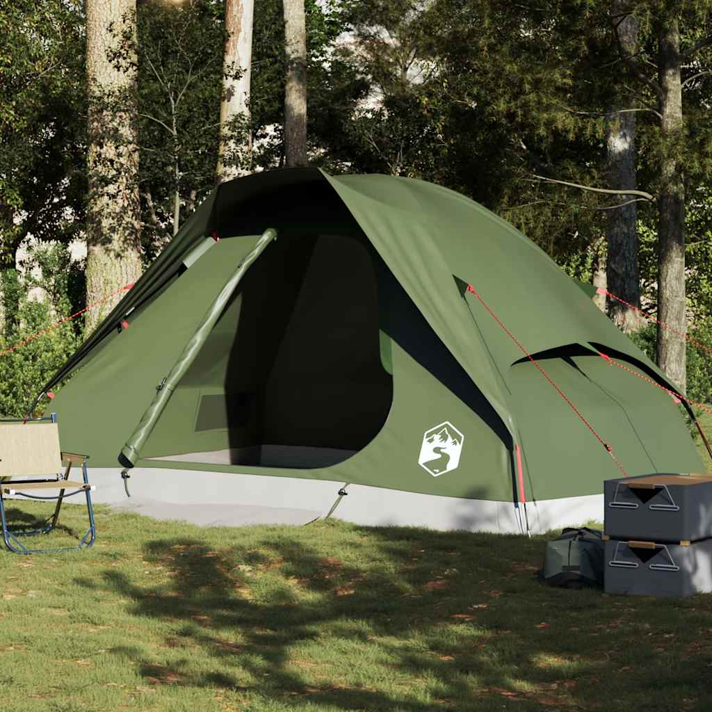 Vidaxl dome tente 6 personnes étanche olive vert olive