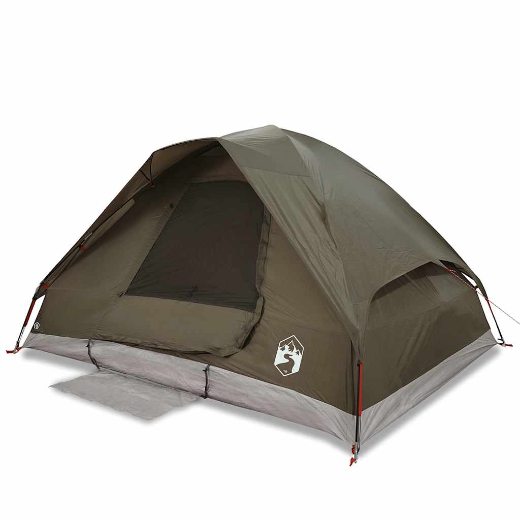 Vidaxl dome tente 6 personnes étanche marron imperméable