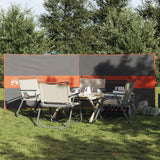 Vidaxx Camping Windschutzscheibe wasserdicht 344x120 cm grau und orange