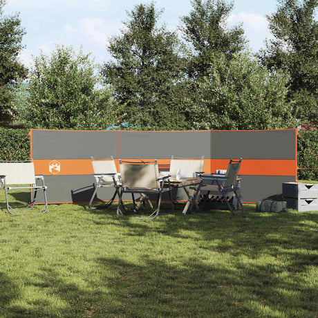 VidaXL Windschutzscheibe Camping wasserdicht 490x123 cm grau und orange