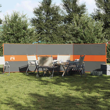 VidaXL Windschutzscheibe Camping wasserdicht 490x123 cm grau und orange