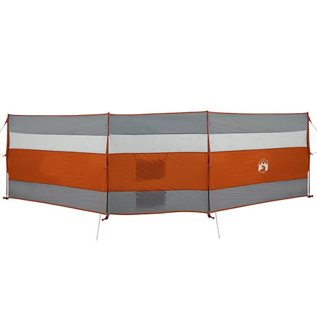 Vidaxx Camping Windschutzscheibe wasserdicht 508x130 cm grau und orange