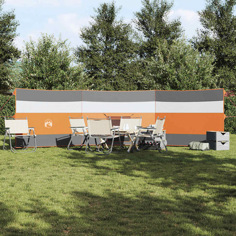 Vidaxx Camping Windschutzscheibe wasserdicht 508x130 cm grau und orange