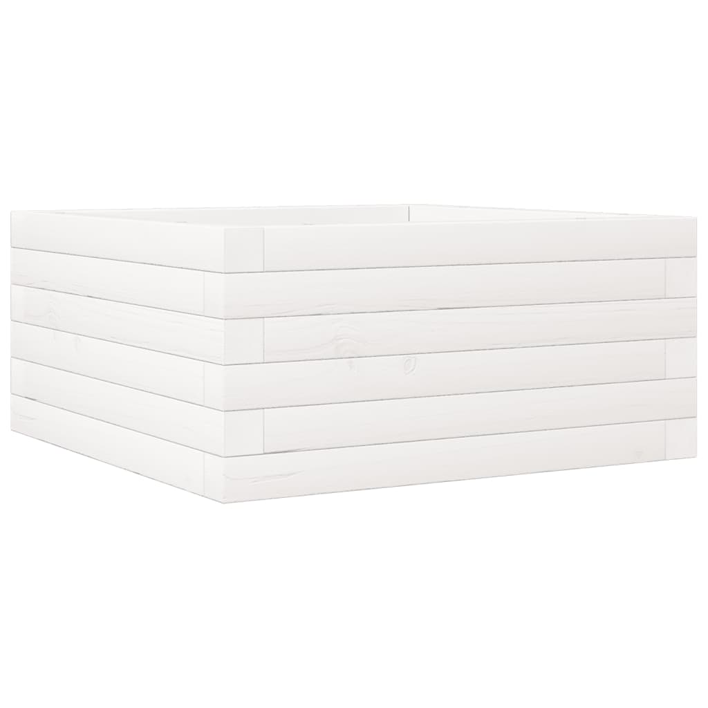 Vidaxx Pflanzgefäß 50x50x23 cm massives Kiefernholz weiß