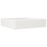 Vidaxx Pflanzgefäß 100x100x23 cm massives Kiefernholz weiß
