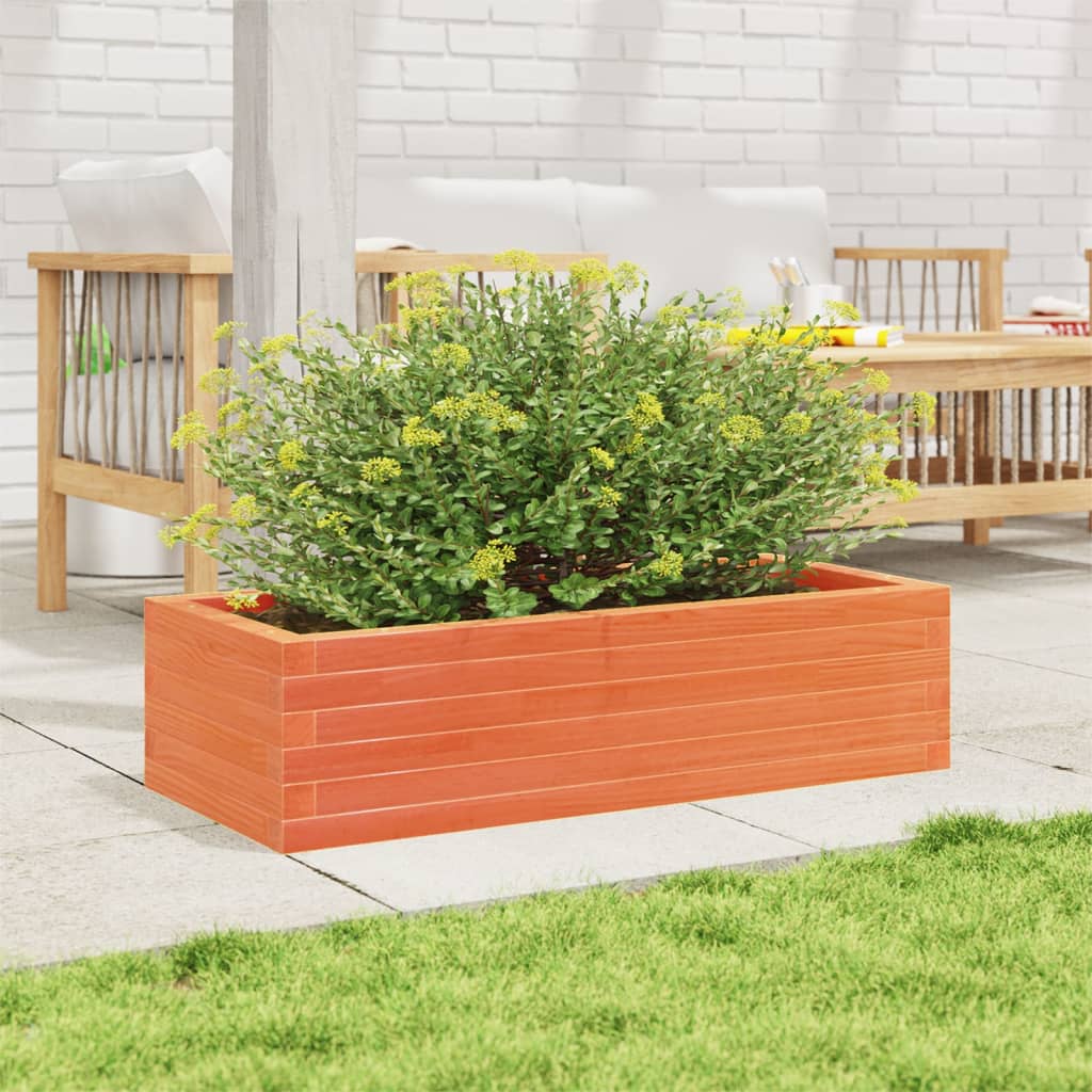 Vidaxx Pflanzgefäß 90x40x23 cm massives Kiefernholz, braun gewaschen