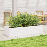 Vidaxx Pflanzgefäß 110x40x23 cm massives Kiefernholz weiß