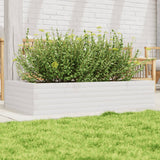 Vidaxx Pflanzgefäß 110x60x23 cm massives Kiefernholz weiß