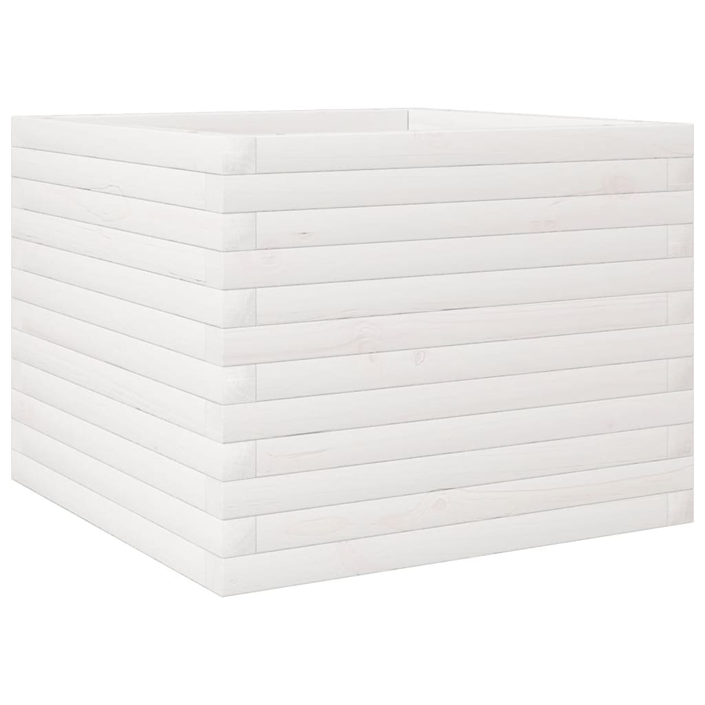 Vidaxx Pflanzgefäß 60x60x45,5 cm massives Kiefernholz weiß