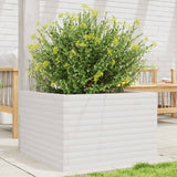 Vidaxl plantenbak 70x70x45,5 cm massief grenenhout wit