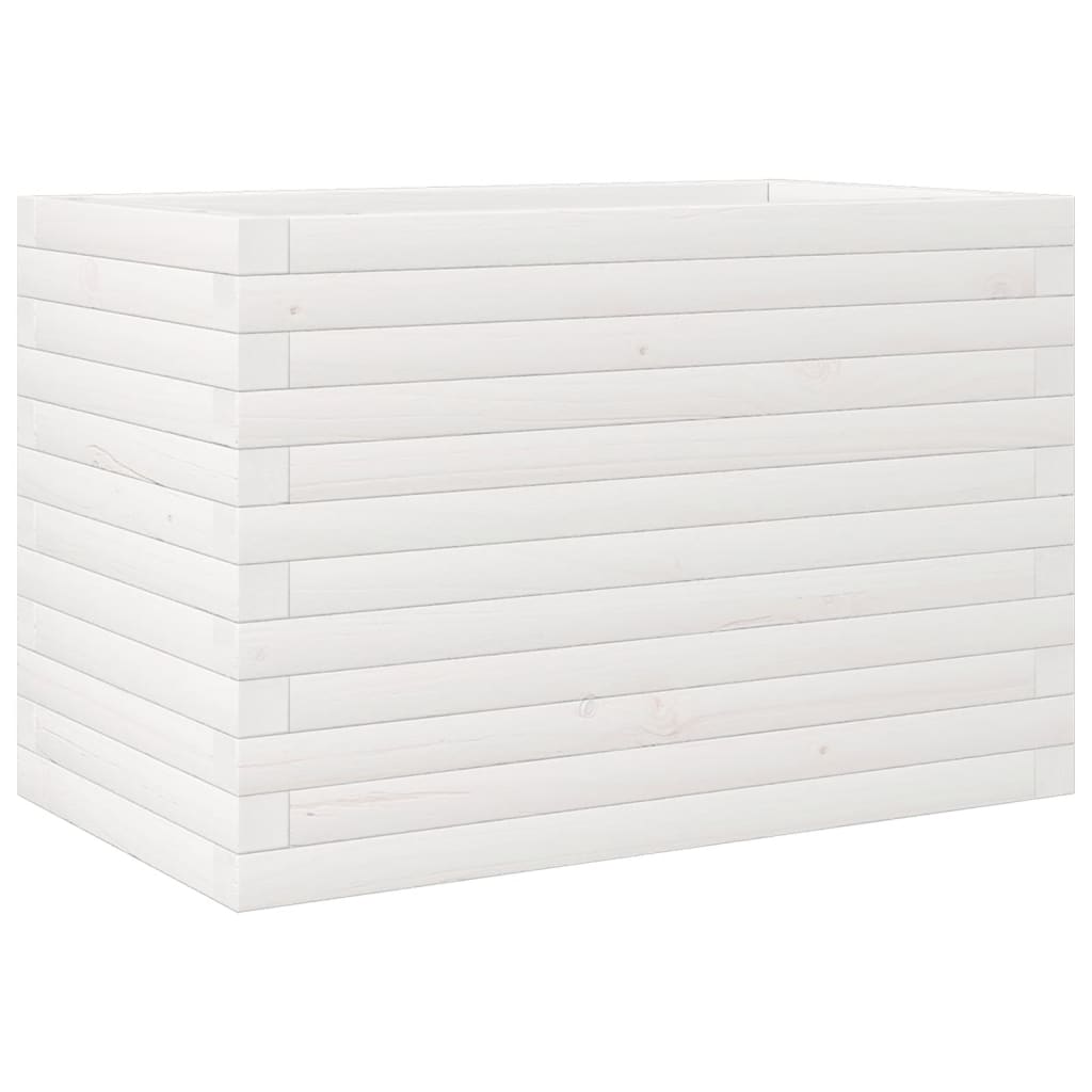 Vidaxx Pflanzgefäß 70x40x45,5 cm massives Kiefernholz weiß