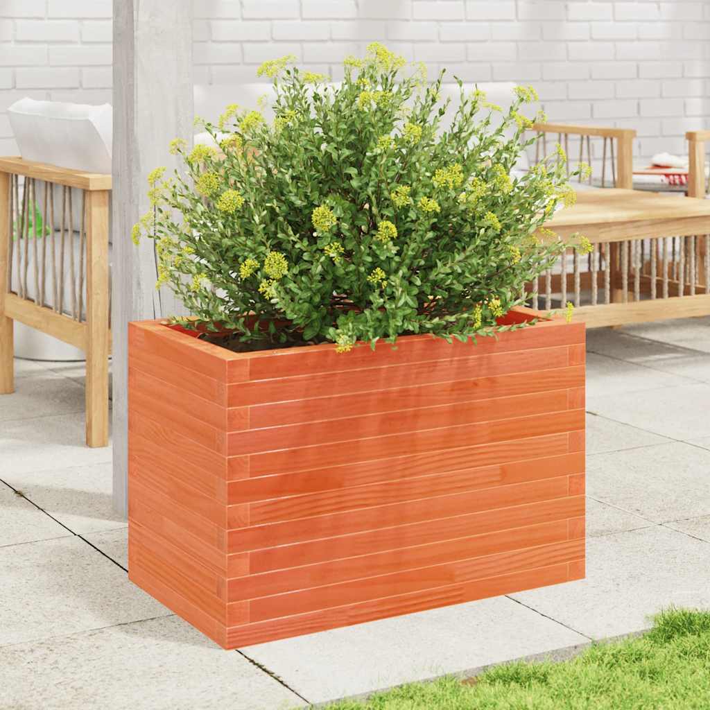 Vidaxx Pflanzgefäß 70x40x45,5 cm massives Kiefernholz, braun gewaschen