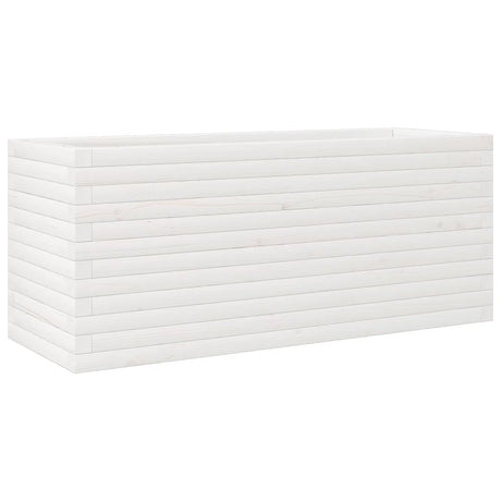 Vidaxx Pflanzgefäß 110x40x45,5 cm massives Kiefernholz weiß