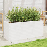 Vidaxx Pflanzgefäß 110x40x45,5 cm massives Kiefernholz weiß