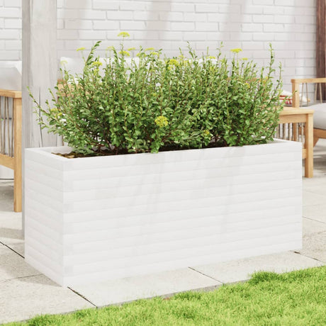 Vidaxx Pflanzgefäß 110x40x45,5 cm massives Kiefernholz weiß