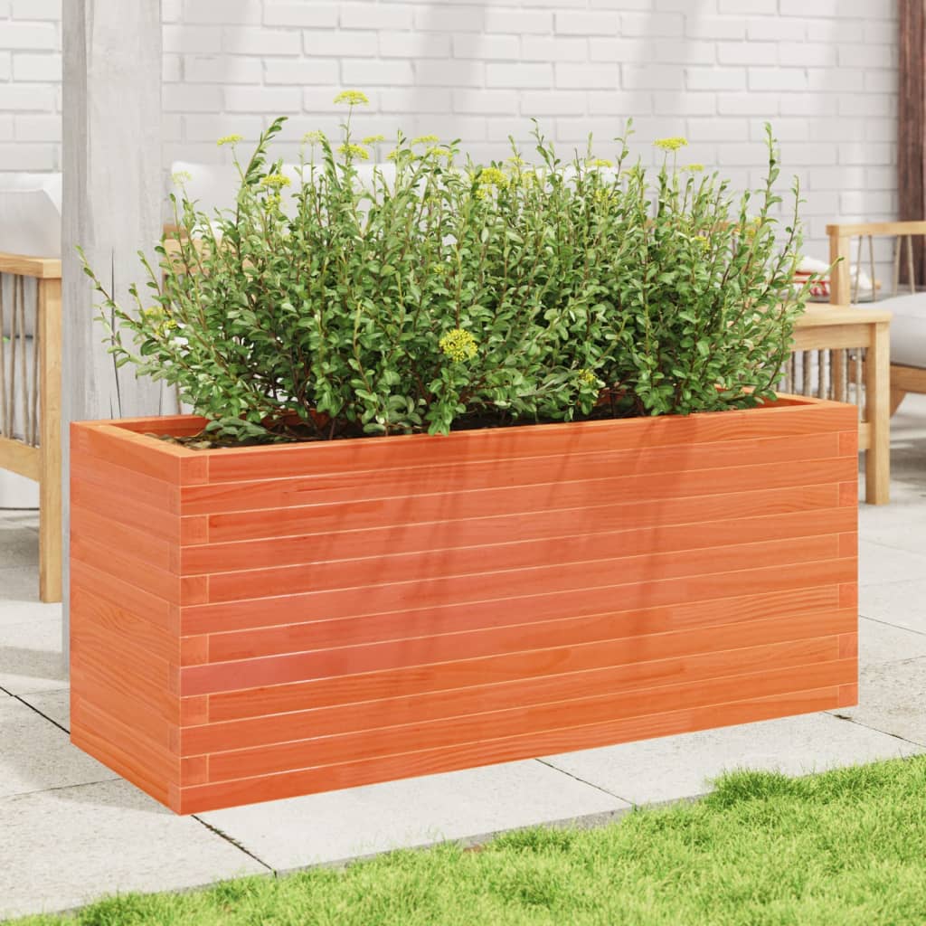 Vidaxx Pflanzgefäß 110x40x45,5 cm massives Kiefernholz, braun gewaschen