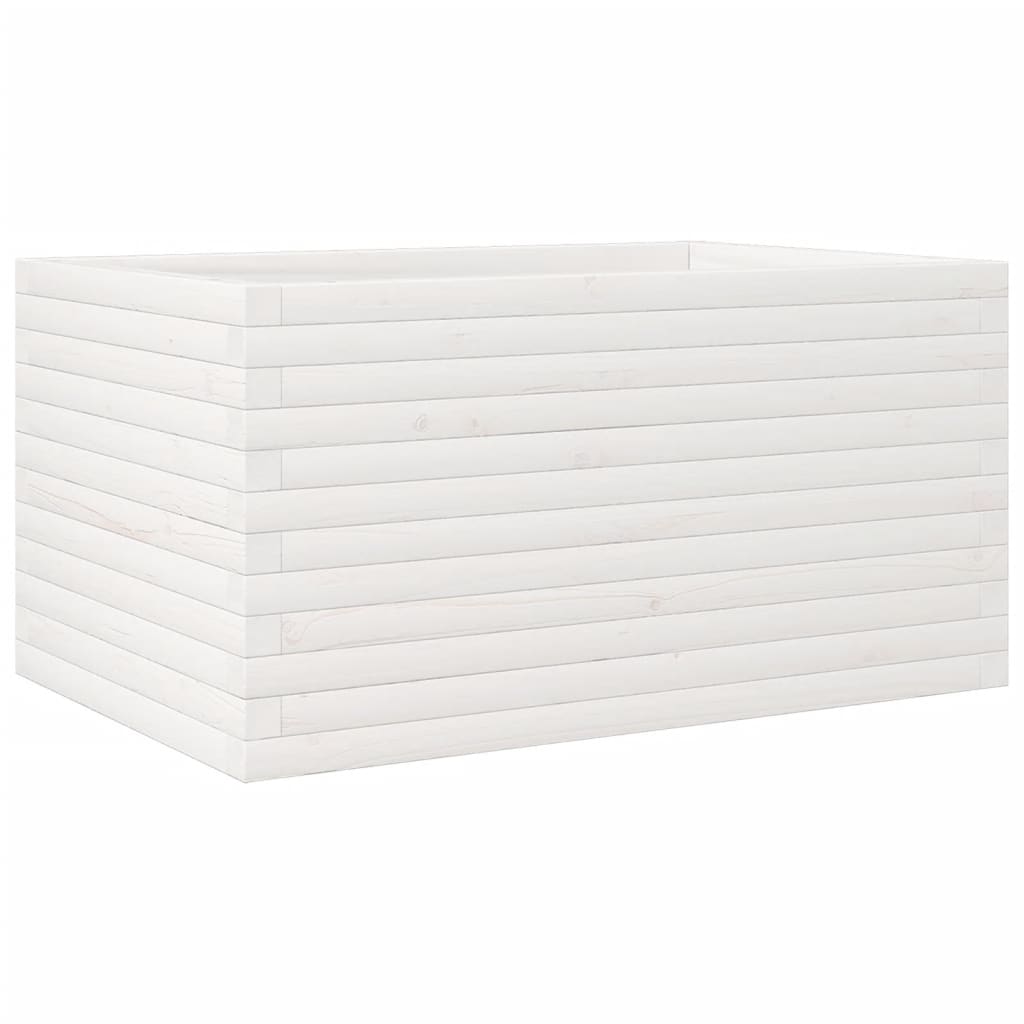 Vidaxx Pflanzgefäß 90x60x45,5 cm massives Kiefernholz weiß