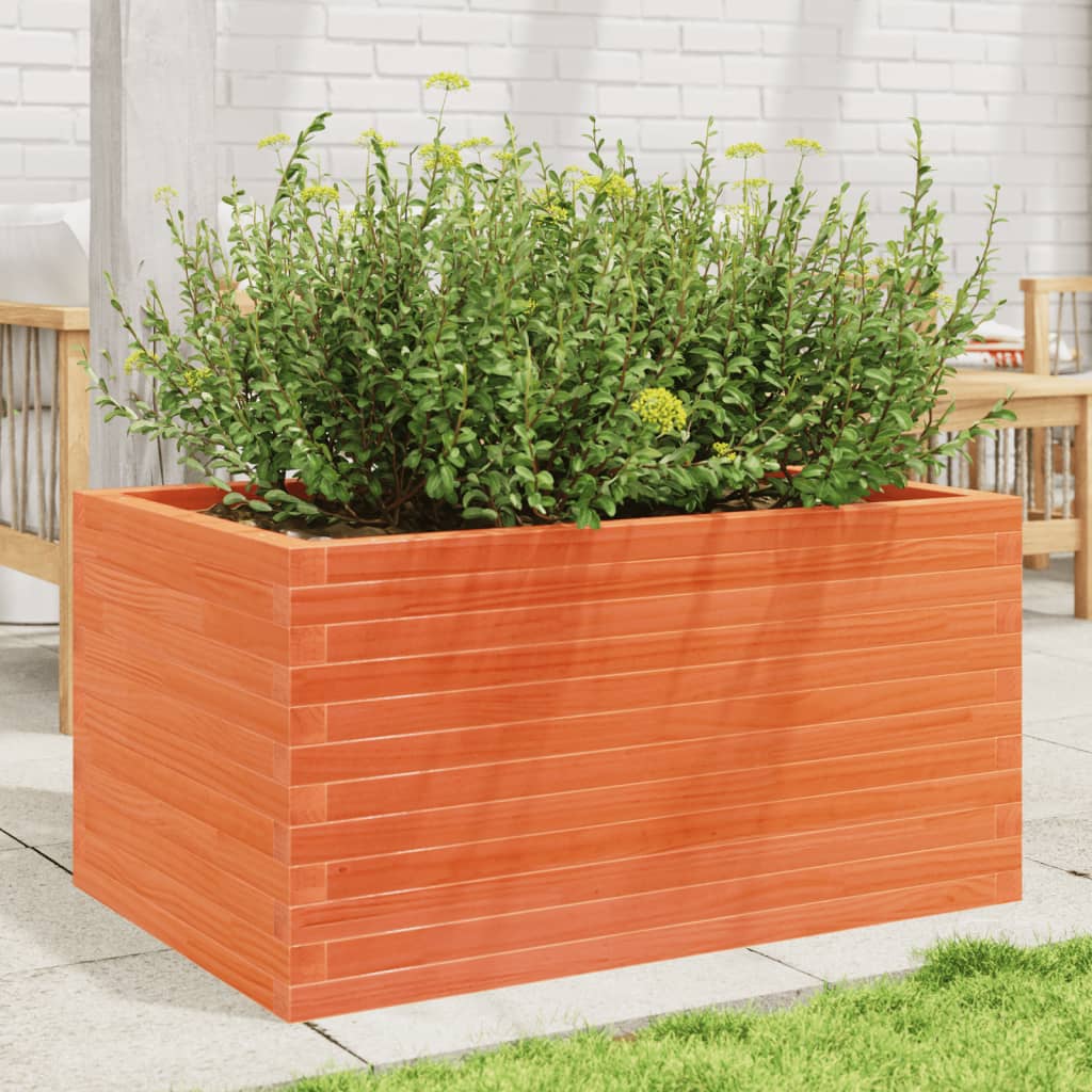 Vidaxx Pflanzgefäß 90x60x45,5 cm massives Kiefernholz, braun gewaschen
