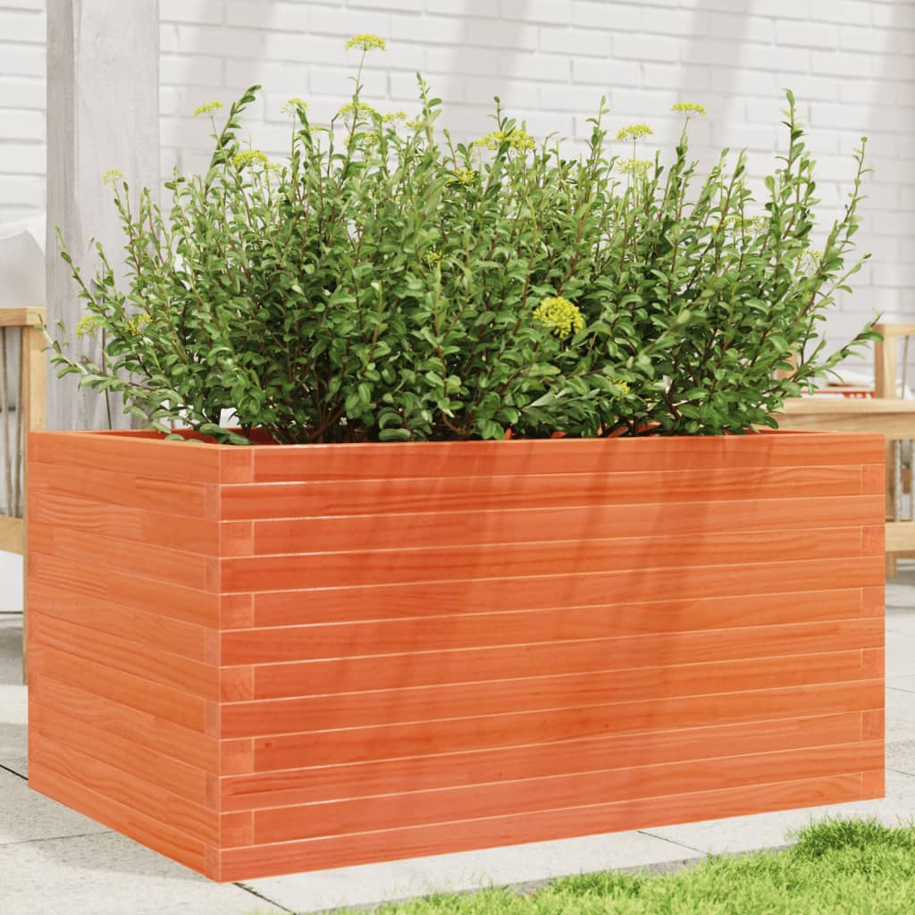 Vidaxx Pflanzgefäß 90x60x45,5 cm massives Kiefernholz, braun gewaschen