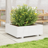 Vidaxx Pflanzgefäß 70x70x26,5 cm massives Kiefernholz weiß