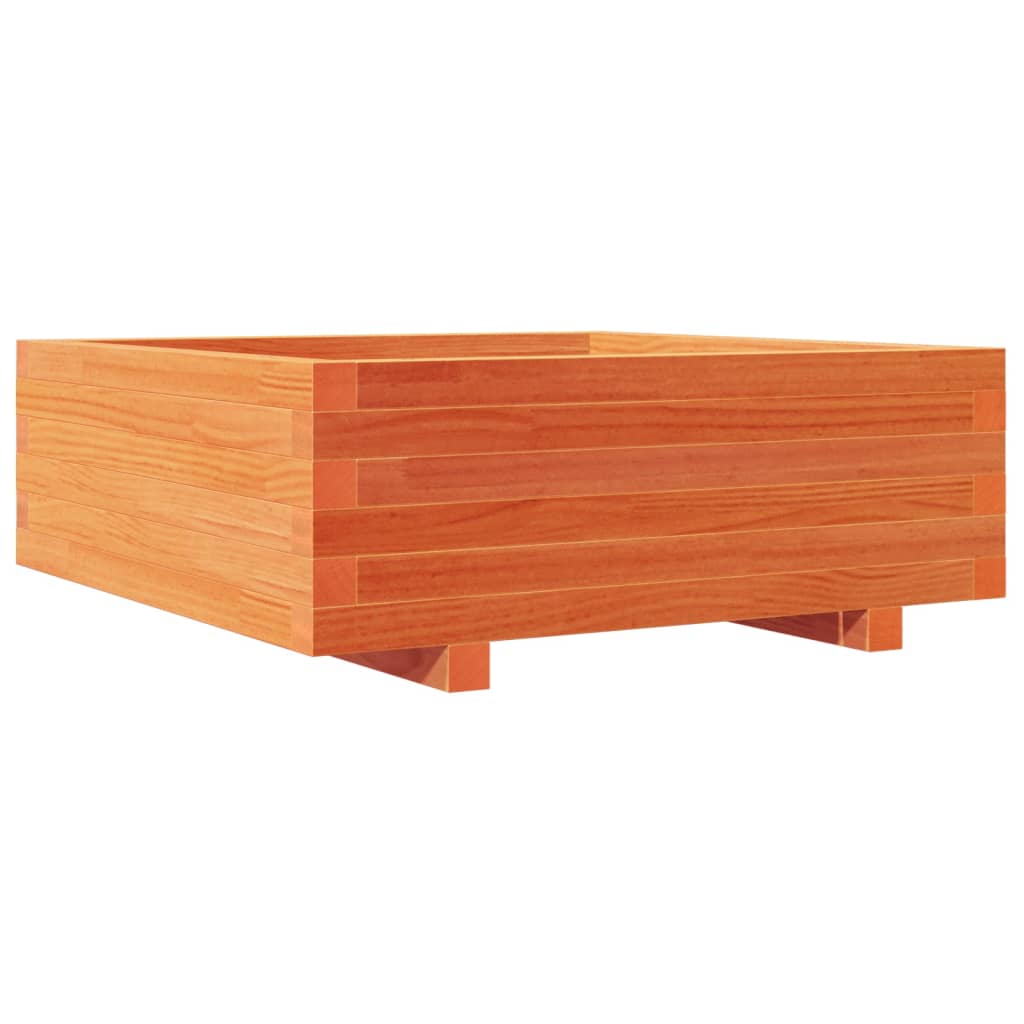 Vidaxx Pflanzgefäß 70x70x26,5 cm massives Kiefernholz, braun gewaschen