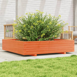 Vidaxx Pflanzgefäß 110 x 110 x 26,5 cm, massives Kiefernholz, braun gewaschen