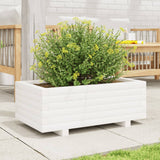 Vidaxx Pflanzgefäß 70x40x26,5 cm massives Kiefernholz weiß