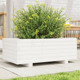 Vidaxx Pflanzgefäß 70x40x26,5 cm massives Kiefernholz weiß