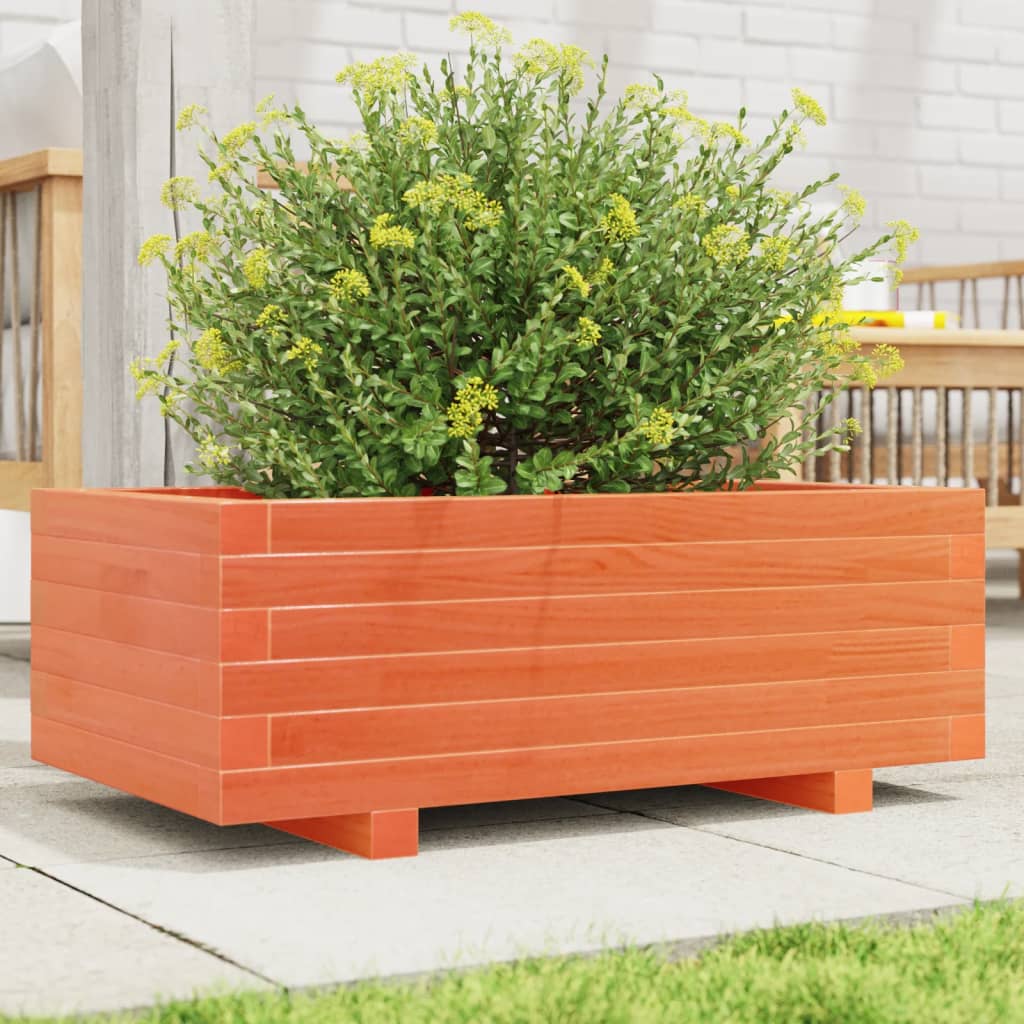 Vidaxx Pflanzgefäß 70x40x26,5 cm massives Kiefernholz, braun gewaschen