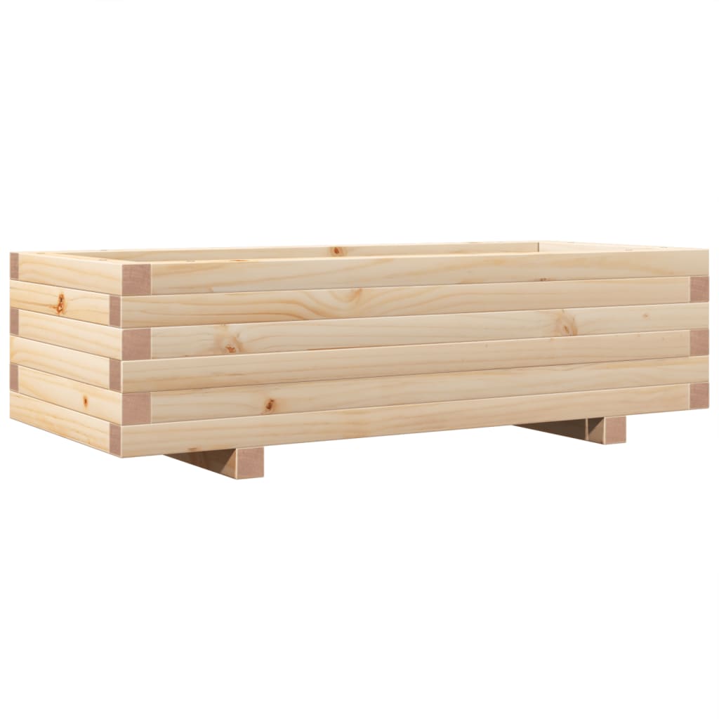 Vidaxl plantenbak 90x40x26,5 cm massief grenenhout