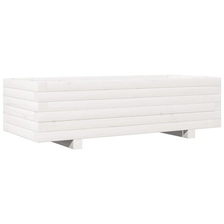 Vidaxx Pflanzgefäß 90x40x26,5 cm massives Kiefernholz weiß