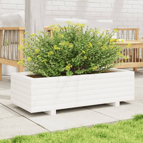 Vidaxx Pflanzgefäß 90x40x26,5 cm massives Kiefernholz weiß