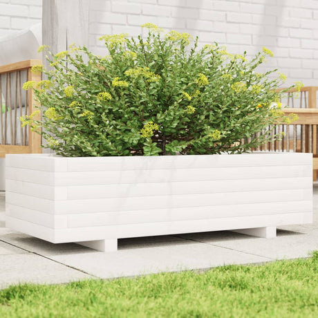 Vidaxx Pflanzgefäß 90x40x26,5 cm massives Kiefernholz weiß