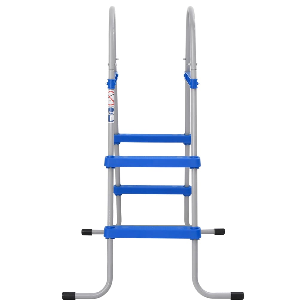 Vidaxxl Schwimmbadleiter für oberirdisches Schwimmbad 84 cm aus Stahl und Kunststoff