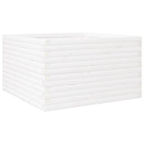 VidaXL Pflanzgefäß 80x80x46 cm massives Kiefernholz weiß